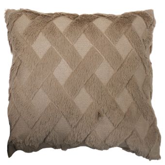 Nyla Hatched Taupe Cushion Cover