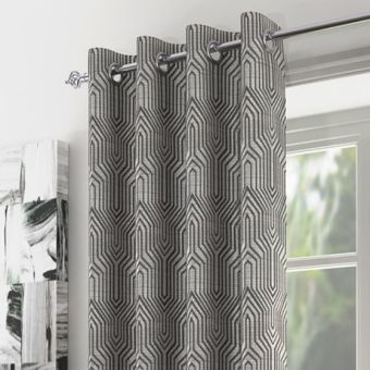 Olympus Silver Ready Made Eyelet Curtains