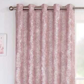 Orion Pink Ready Made Eyelet Curtains