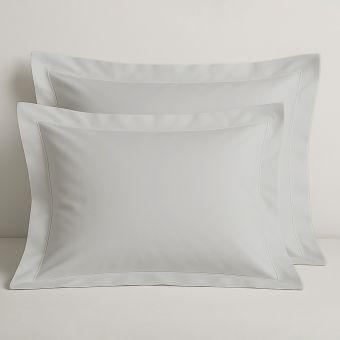 Hotel Collection 100% Cotton Silver Oxford Pillowcase Pair
