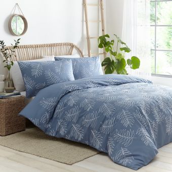 Palma Blue Cotton Rich Duvet Set