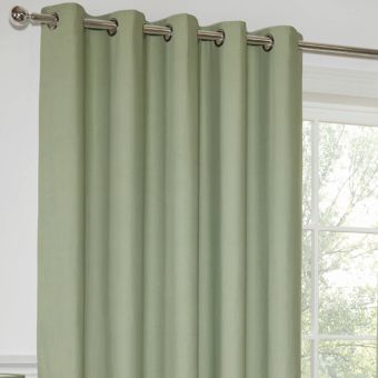 Paros Sage Blackout ready Made Eyelet Curtains