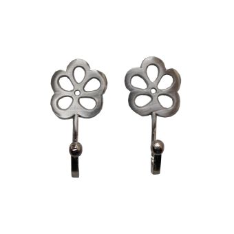 Petal Satin Silver Hook Pair