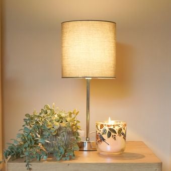 Piper Grey Touch Lamp With USB