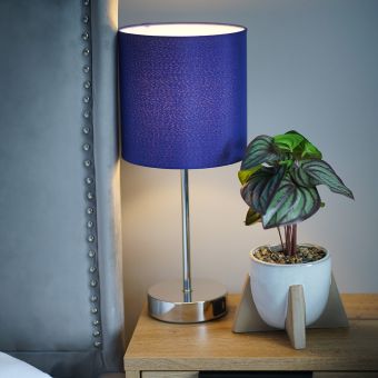 Piper Navy Touch Lamp With USB