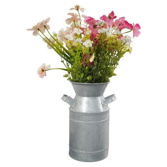 Pink Blossom In Tin Jug 