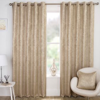 Orion Natural Blackout Ready Made Eyelet Curtains