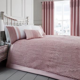 Roma Blush Quilted Bedspread

