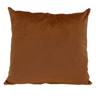Plain Velvet Cushion Burnt Orange