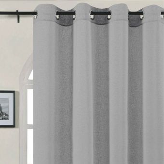 Siena Silver Eyelet Voile Panel