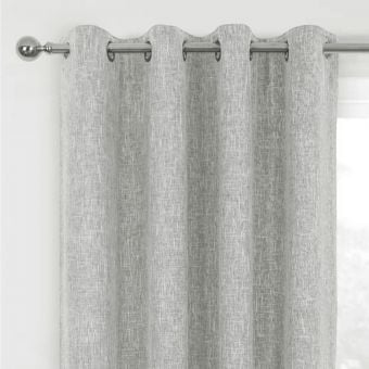Newport Silver Eyelet Curtains