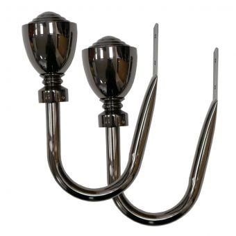 25/28mm Lesina Gun Metal Extendable Eyelet Pole