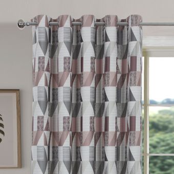 Larossa Blush Ready Made Eyelet Curtains