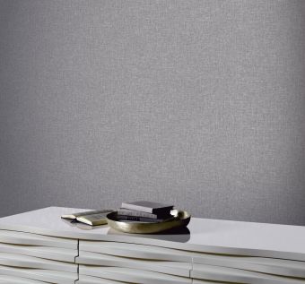 Linen Mid Grey Wallpaper