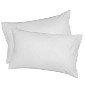 Soft Touch White Housewife Pair of Pillowcases