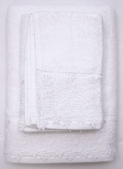 500gsm White Lace Towel Range