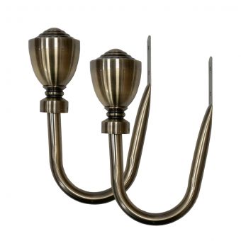 25/28mm Lesina Antique Brass Extendable Eyelet Pole
