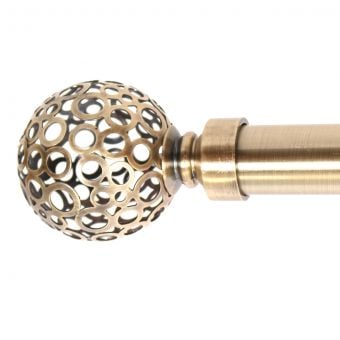 25/28mm Cairo Antique Brass Extendable Curtain Pole