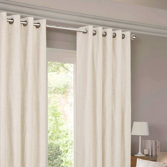 Belgravia Cream Blackout Ready Made Eyelet Curtains