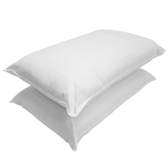 Luxury 300 Thread Cotton Count Support Foam Core Pillow Pair