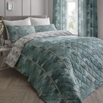 Imogen Teal Cotton Rich Duvet Set