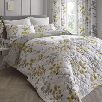 Nadia Ochre Cotton Rich Duvet Set