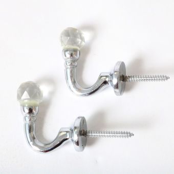 Crystal Chrome Hook Pair 