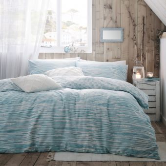 Shore Duck Egg Cotton Mix Duvet Set