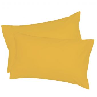 Soft Touch Ochre Housewife Pair of Pillowcases