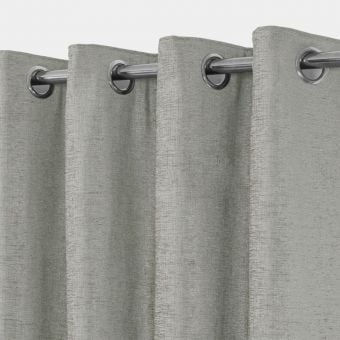 Belgravia Silver Blackout Ready Made Eyelet Curtains