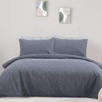Pure Cotton Charcoal Duvet Set
