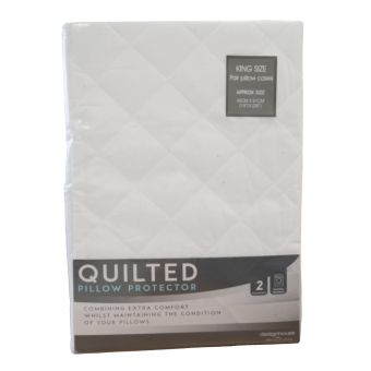 Quilted King Size Pillow Protector