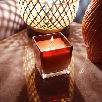 Pomegranate & Cassis Ombre Glass Red Candle