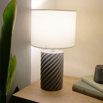 Riviera Grey Table Lamp