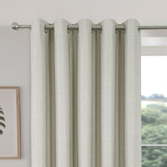 Serene Natural Blackout Ready Made Eyelet Curtains