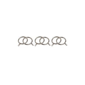 22/25mm Finesse Stainless Steel Curtain Rings 6 Pack
