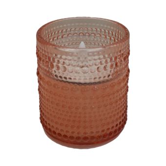 LED Terracotta Glass Candle