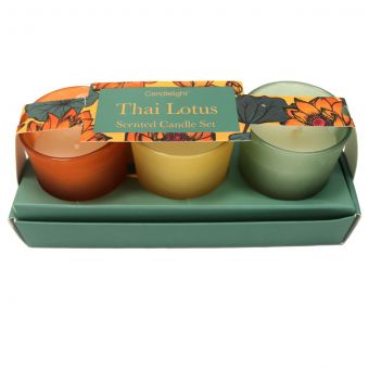 Thai Flower Set of 3 Candles