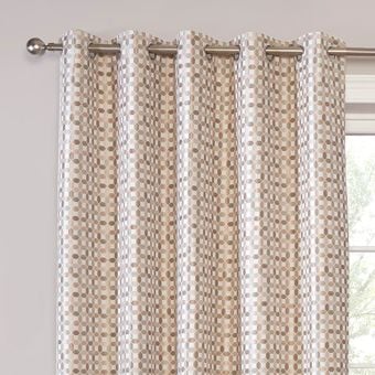 Toulon Blush Ready Made Eyelet Curtains