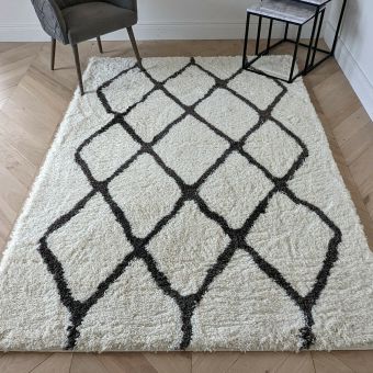Alaska Trellis Cream & Grey Rug