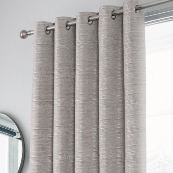 Treviso Oatmeal Ready Made Eyelet Curtains