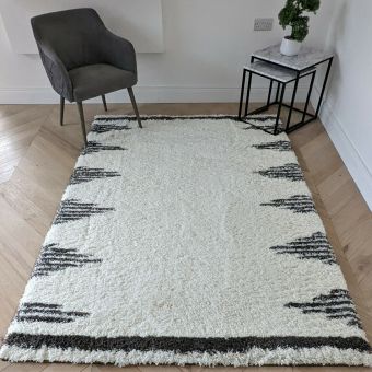 Alaska Tribal Cream & Grey Rug