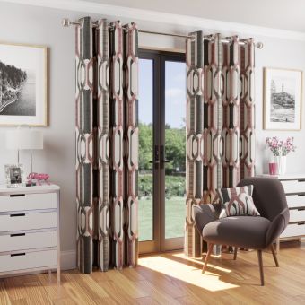  Vancouver Blush Ready Made Eyelet Curtains