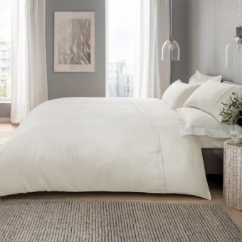 Waffle Cream 100% Cotton Duvet Set