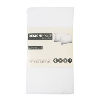 Supersoft Easy Care White Brushed Polyester Pillowcase Pair