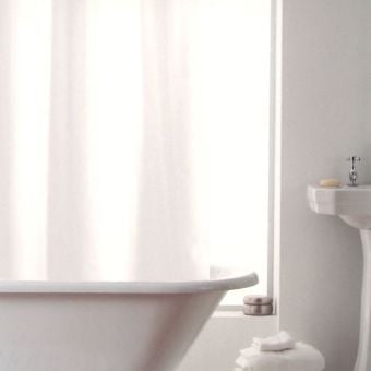 White Shower Curtain 