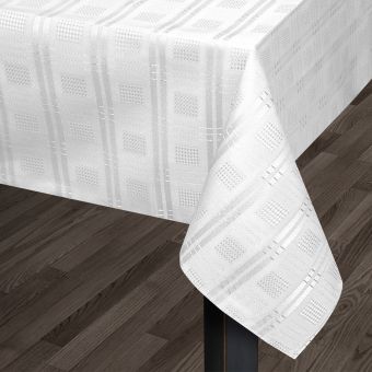 Hampton White Table Cloth