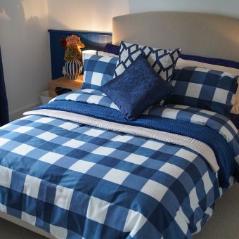Willington Navy Flannelette Duvet Set