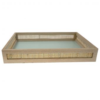 Natural Tray with Wicker