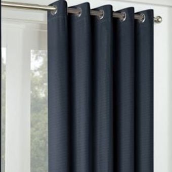 Zurich Navy 90x90 Ready Made Blackout Eyelet Curtains